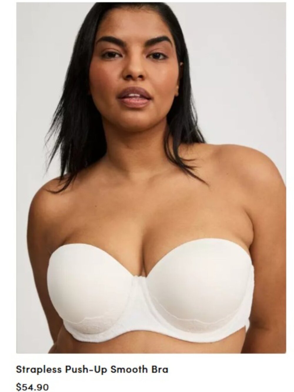 TORRID 40D NWT Bombshell Every Day Strapless Boost (color: cloud dancer)